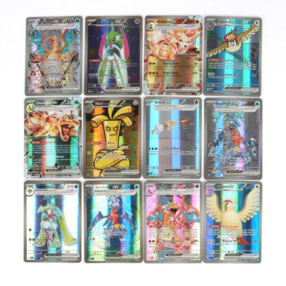 60-100Pcs English Pokemon Cards – Holographic EX, Vstar, Vmax, GX, Charizard, Mewtwo & Evolution Combos