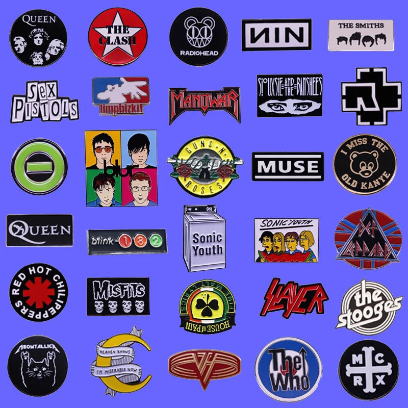 Worldwide Classic Band Logo Enamel Pin – Rap & Rock Music Badge for Hoodies, Backpacks, Decorative Accessories, Fan Gift