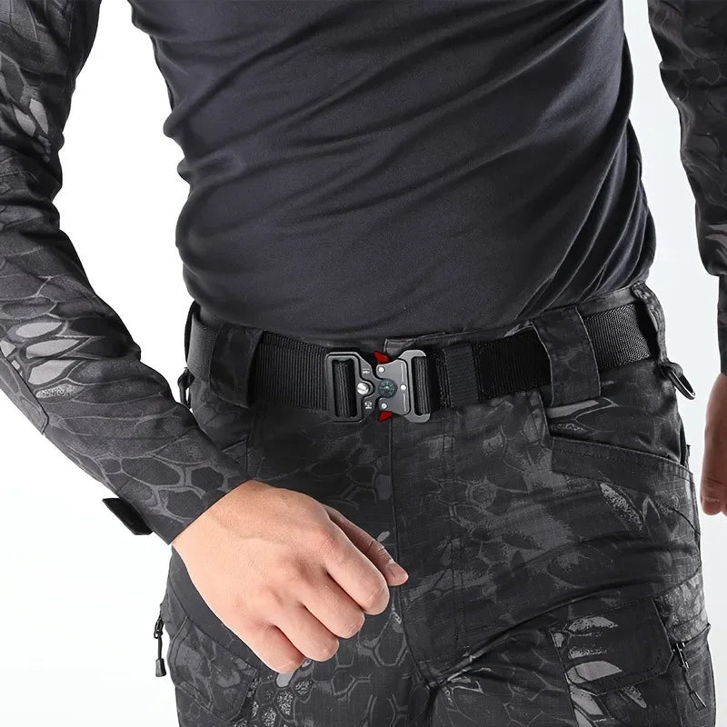 2PCS Men's Tactical Belts – Durable Adjustable Outdoor Hunting & Sports Belt
