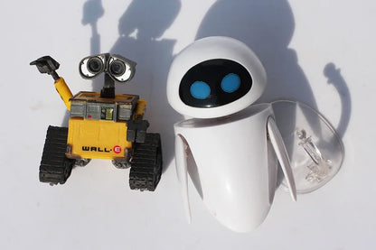 Disney Pixar Wall-E & Eva Action Figures – PVC Robot Toy Collectible for Kids Birthday Gift