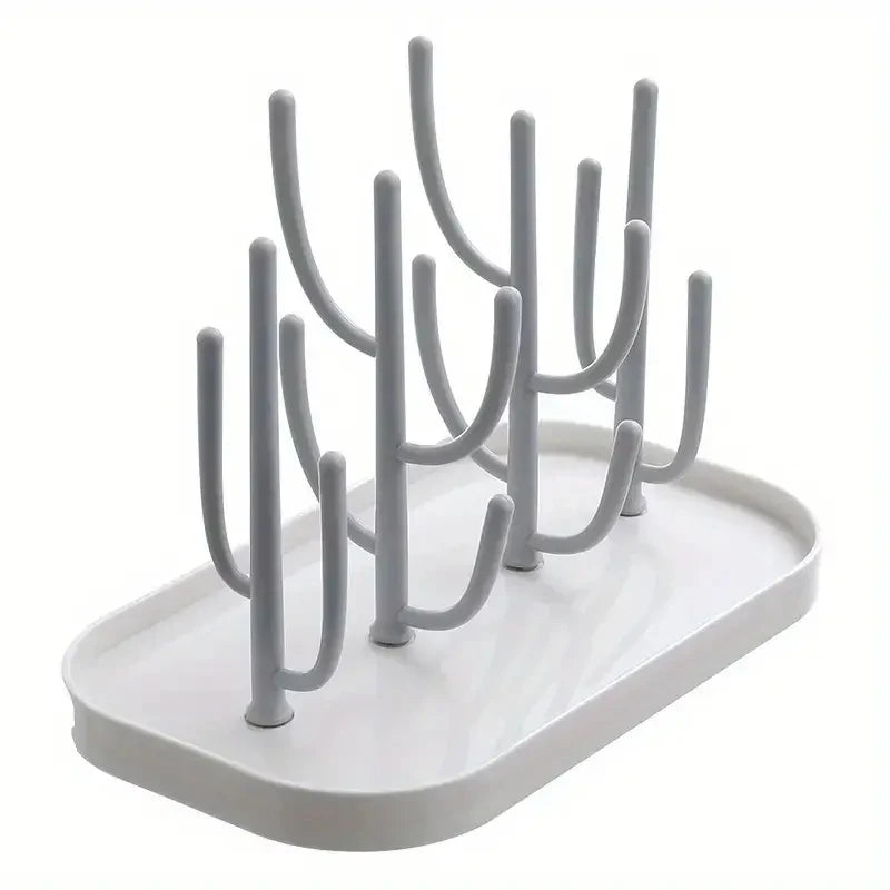 Tree-Shaped Baby Bottle Drying Rack - Dustproof Milk Bottle Holder & Cup Organizer