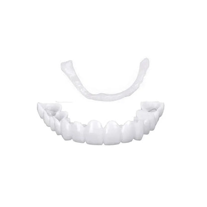 Silicone Denture Set — Temporary Orthodontic Teeth, Fake Tooth Braces for Oral Hygiene, Whitening & Dental Simulation
