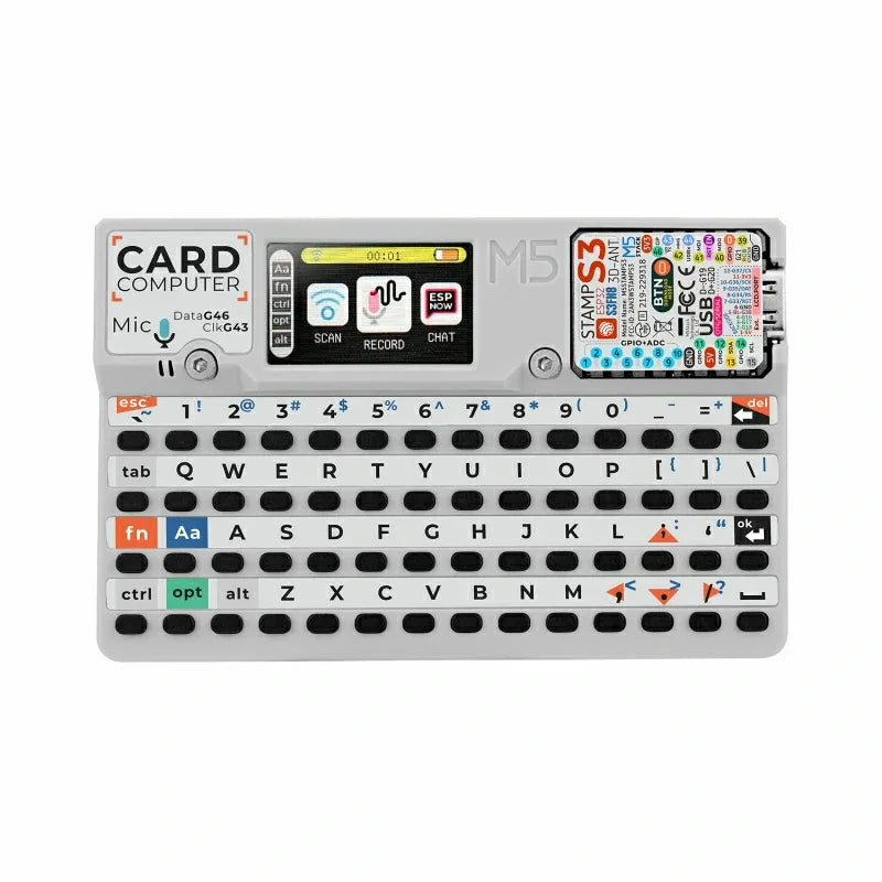 FMchip Cardputer M5StampS3 ESP32-S3 Development Board - Portable Computer with 1.14 Inch Screen and 56-Key Keyboard