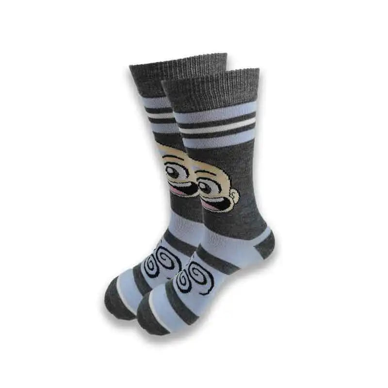 Cartoon Animation Fashion Socks for Men & Women – Autumn Winter Street Style Trendy Casual Combed Cotton Socks