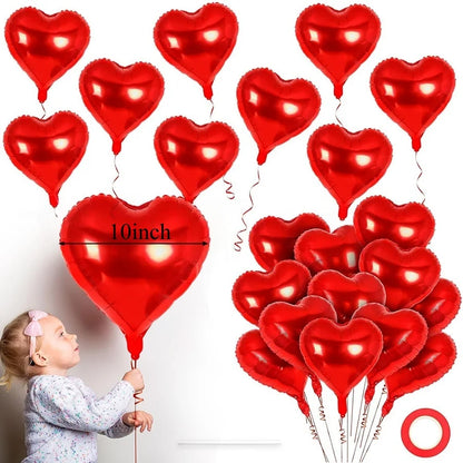 60in Standing Teddy Bear Balloon – Cute Love-Shaped Decoration for Romantic Valentine’s Day, Proposal, Wedding & Birthday Party