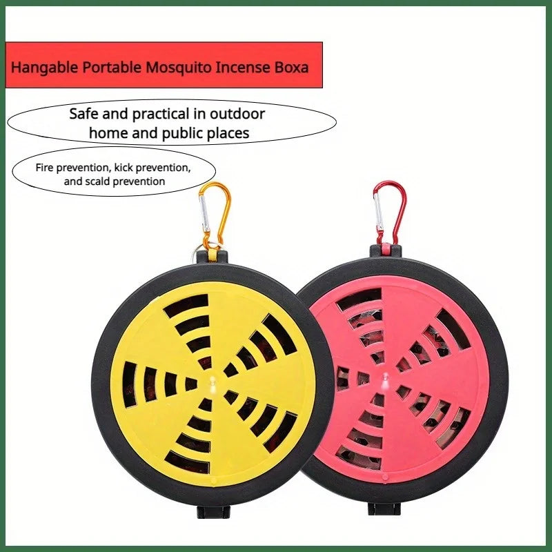 Portable Mosquito Incense Holder - Hangable Outdoor & Indoor Repellent Box for Camping and Fishing