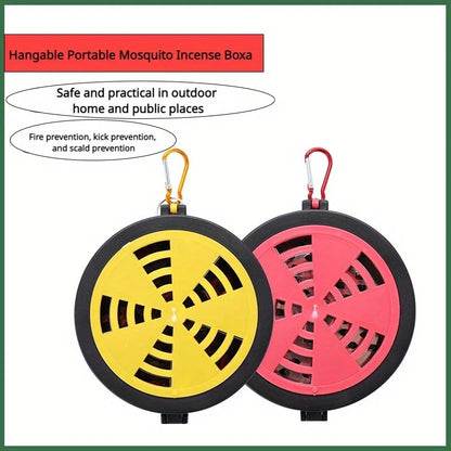 Portable Mosquito Incense Holder - Hangable Outdoor & Indoor Repellent Box for Camping and Fishing