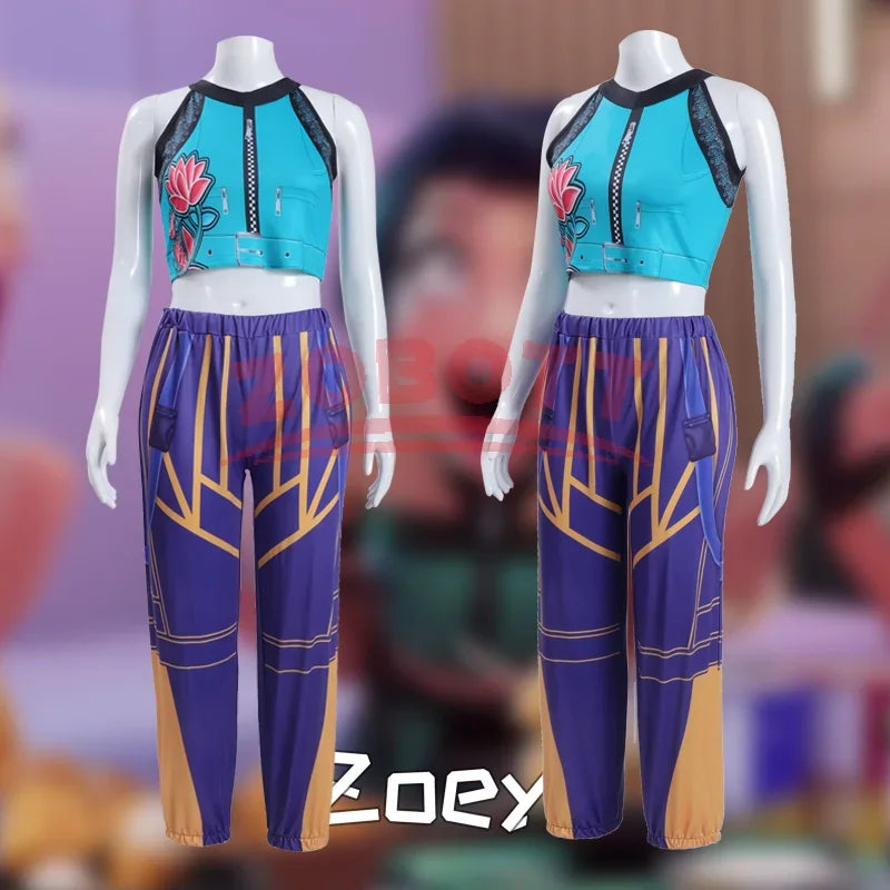 Girls Zoey Rumi Cosplay Costume – Kids Mira Outfit for Stage Performance, Halloween & Animated Movie Dress-Up