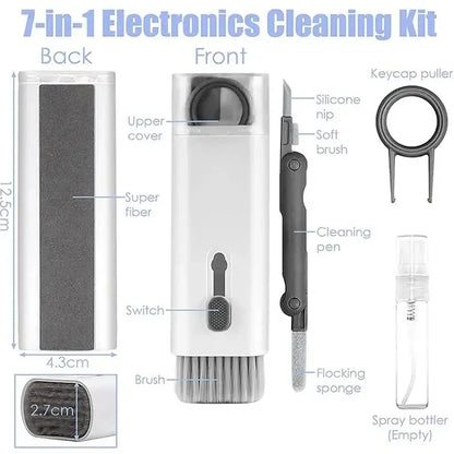7-in-1 Keyboard Cleaning Kit - Earphone Cleaning Pen, Keycap Puller & Computer Dust Removal Tools