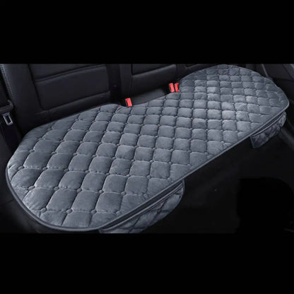 Universal Winter Warm Car Seat Cover Protector Set – 3-Piece Rear Seat Cushion & Back Cushion Auto Seat Protection for Cars, SUVs & Vans