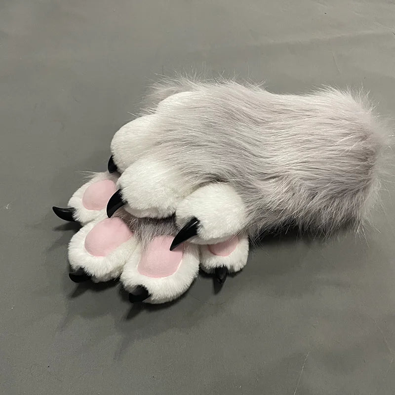Custom Furry PAWS Long Gloves – Cartoon Kigurumi Fursuit Cosplay Costume Accessory Pair
