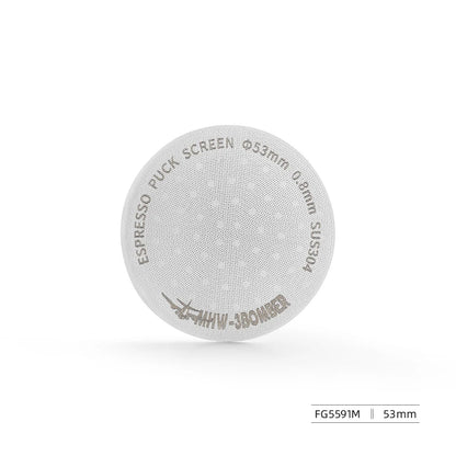 MHW-3BOMBER Espresso Puck Screen – 51/53/58.5mm Reusable Stainless Steel Coffee Filter, 0.8/0.2mm Thickness Coffee Tool
