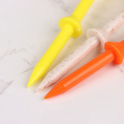 10Pcs 83mm Plastic Golf Tees – Nail Ball Wine Cup Design, Low Friction Anti-Side Spin Training Tees for Golf Practice