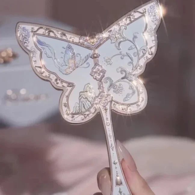 Flower Knows Butterfly Cloud Collar Makeup Mirror – Compact Handheld Mirror