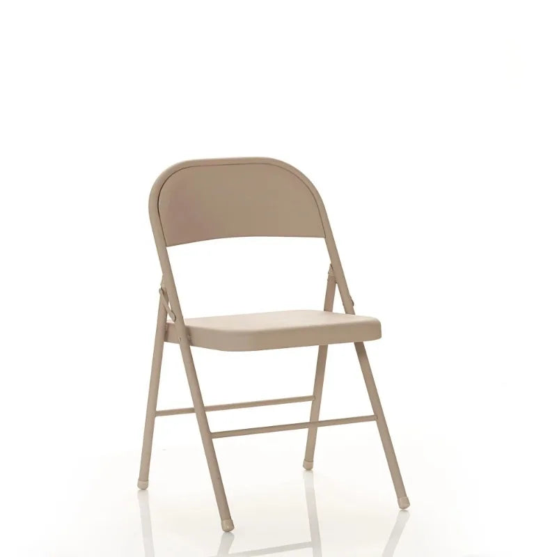 Mainstays 4-Pack Steel Folding Chairs – Beige Outdoor & Indoor Seating