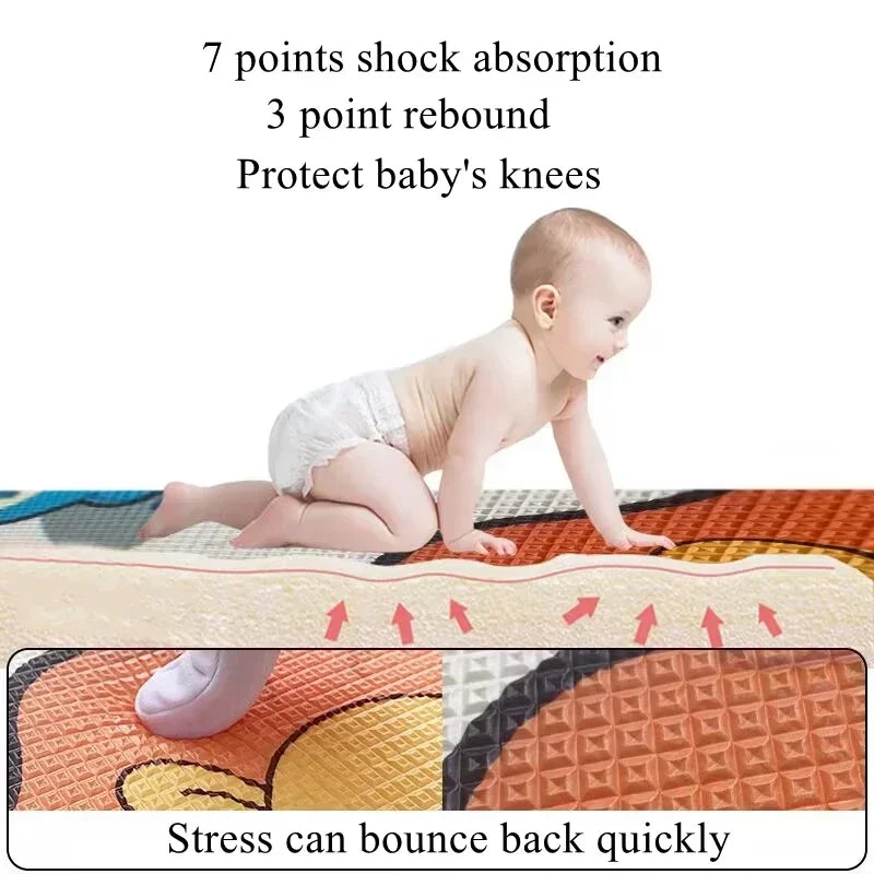 Baby Crawling Play Mat - Non-Toxic EPE Foam Safety Rug, 1cm Thickness, Two Thickness Options and Five Sizes for Kids’ Play Areas