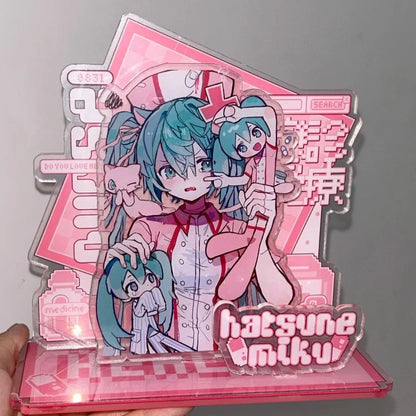 Hatsune Miku Acrylic Standing Sign – Cute Anime Cartoon Ornament with Originality Personality Bracket, Perfect Xmas Gift