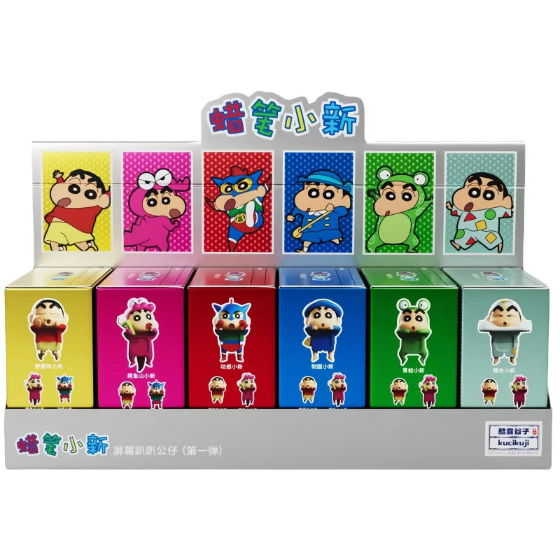 Kucikuji Crayon Shin Chan Blind Box Toy – Kawaii Anime Figure for Car, Phone & Computer Decor