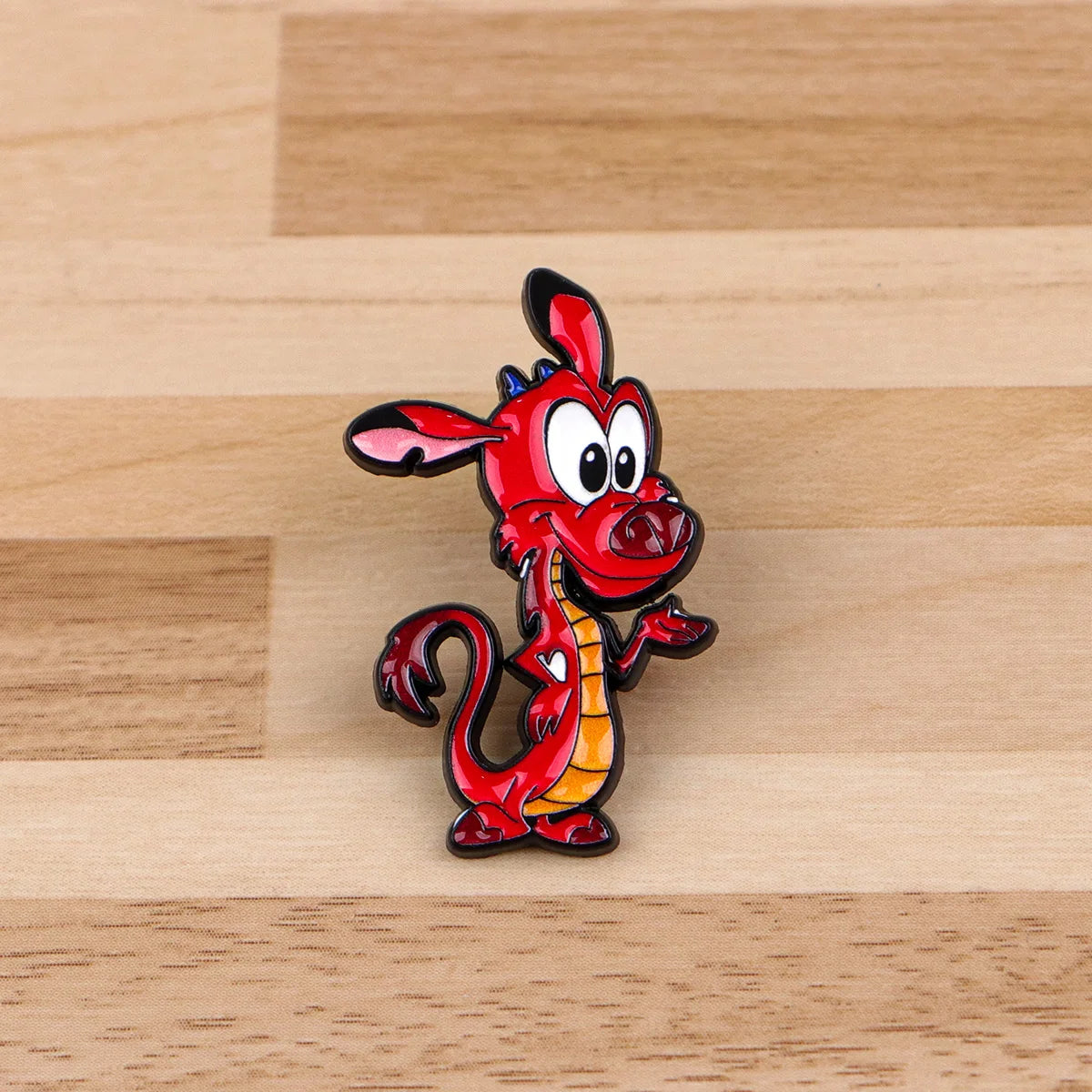 Red Dragon Enamel Pin - Cartoon Brooch Lapel Badge for Coats, Bags & Gifts
