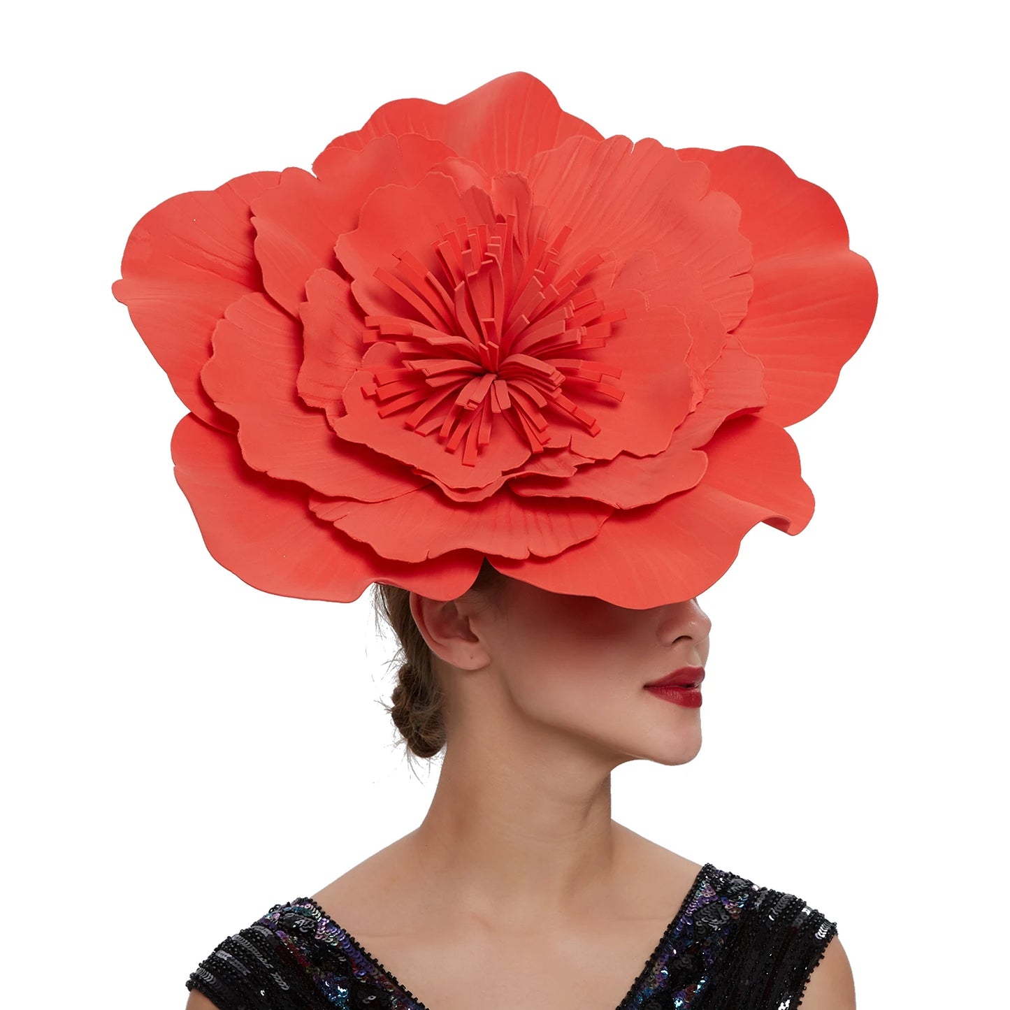 Women's Large Flower Hair Band Fascinator Hat - Bridal Makeup, Prom, Photo Shoot Hair Accessories