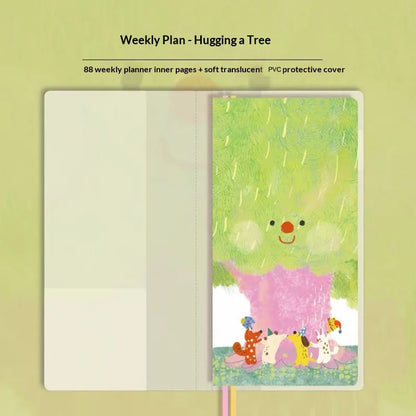 Kinbor Undated Weekly Planner - Illustrated Hardcover To-Do List Notebook