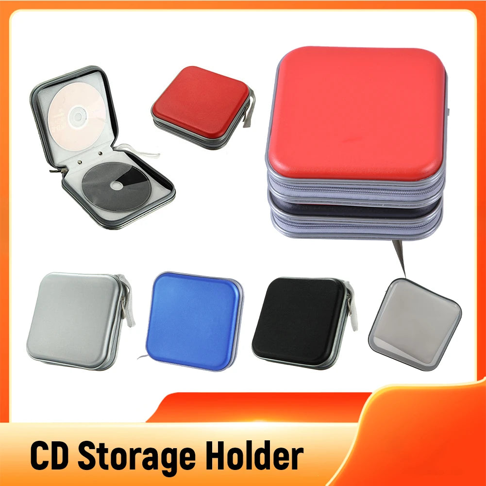 80/40-Piece CD DVD Storage Organizer - Large Capacity Zipper Disc Wallet Case for CD, DVD & VCD Collections