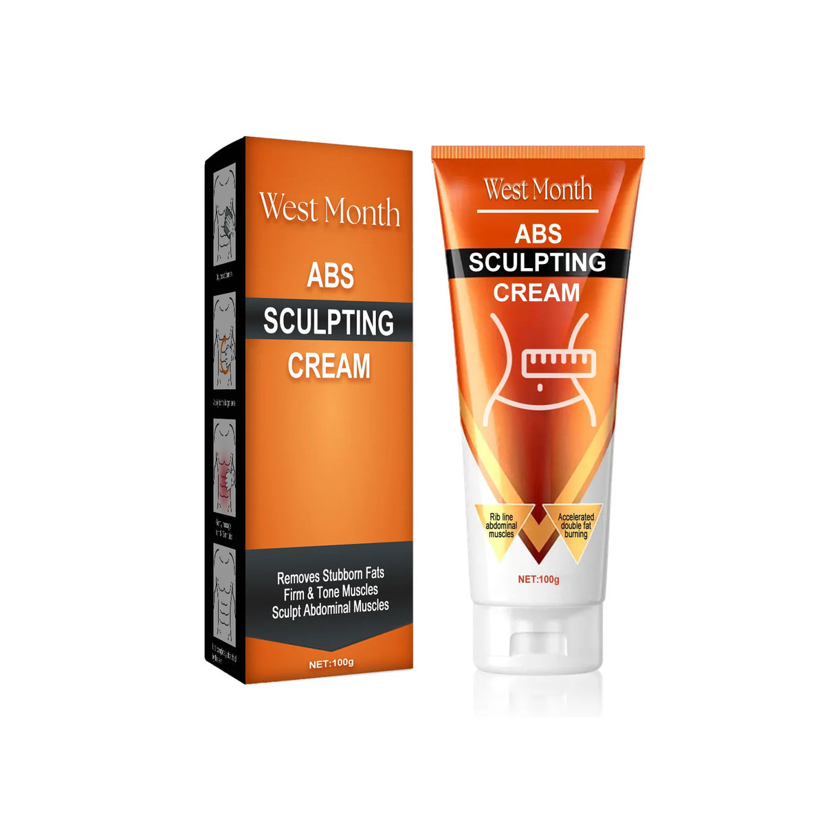 Abdominal Muscle Firming Cream - Warming Massage Cream for Belly Care, Muscle Sculpting & Fitness Routines