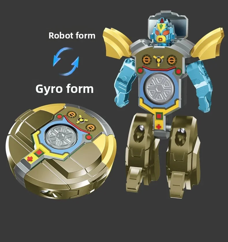 Fingertip Rotating Gyroscope Robot Toy – Decompression Anti-Drop Mechanical Deformation Fidget Toy for Kids Boys Gift