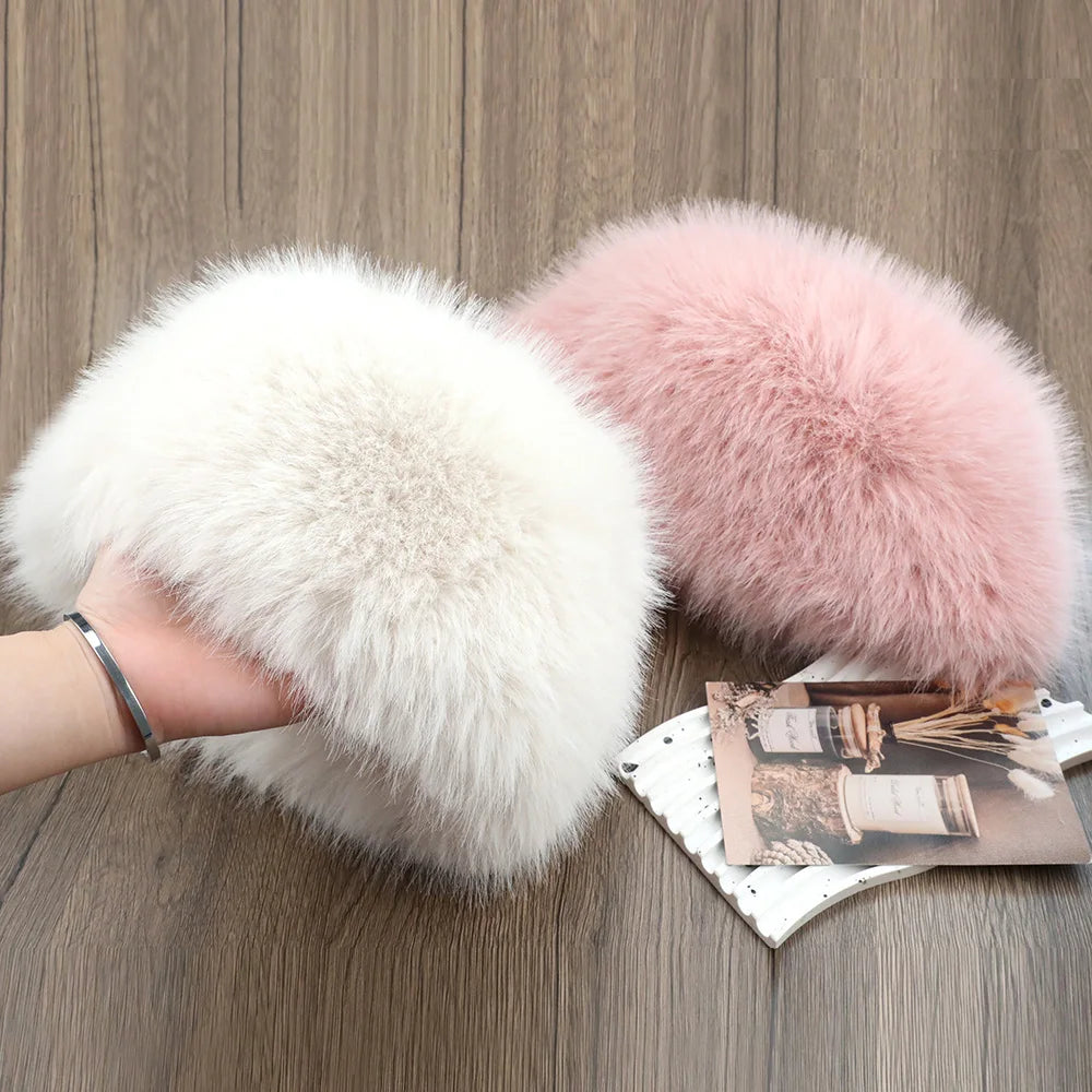 Women’s Faux Fur Winter Hat – Thick Warm Snow Ski Cap, Windproof Russian Style Ear Warmer Bonnet