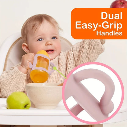 Durable Silicone Baby Bottle Handles – Food-Grade Transitional Sippy Cup Grip for Wide-Neck Bottles