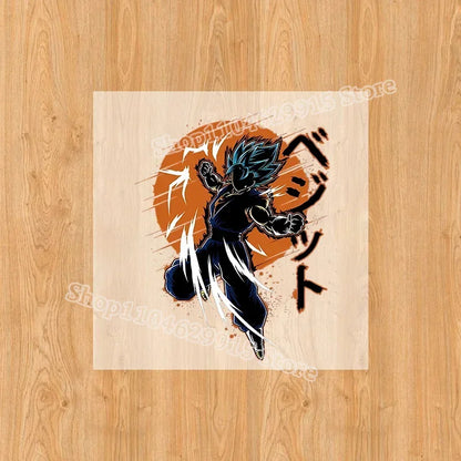 Dragon Ball Goku Heat Transfer Sticker – DIY Anime Iron-On Patch for T-Shirts & Sweatshirts