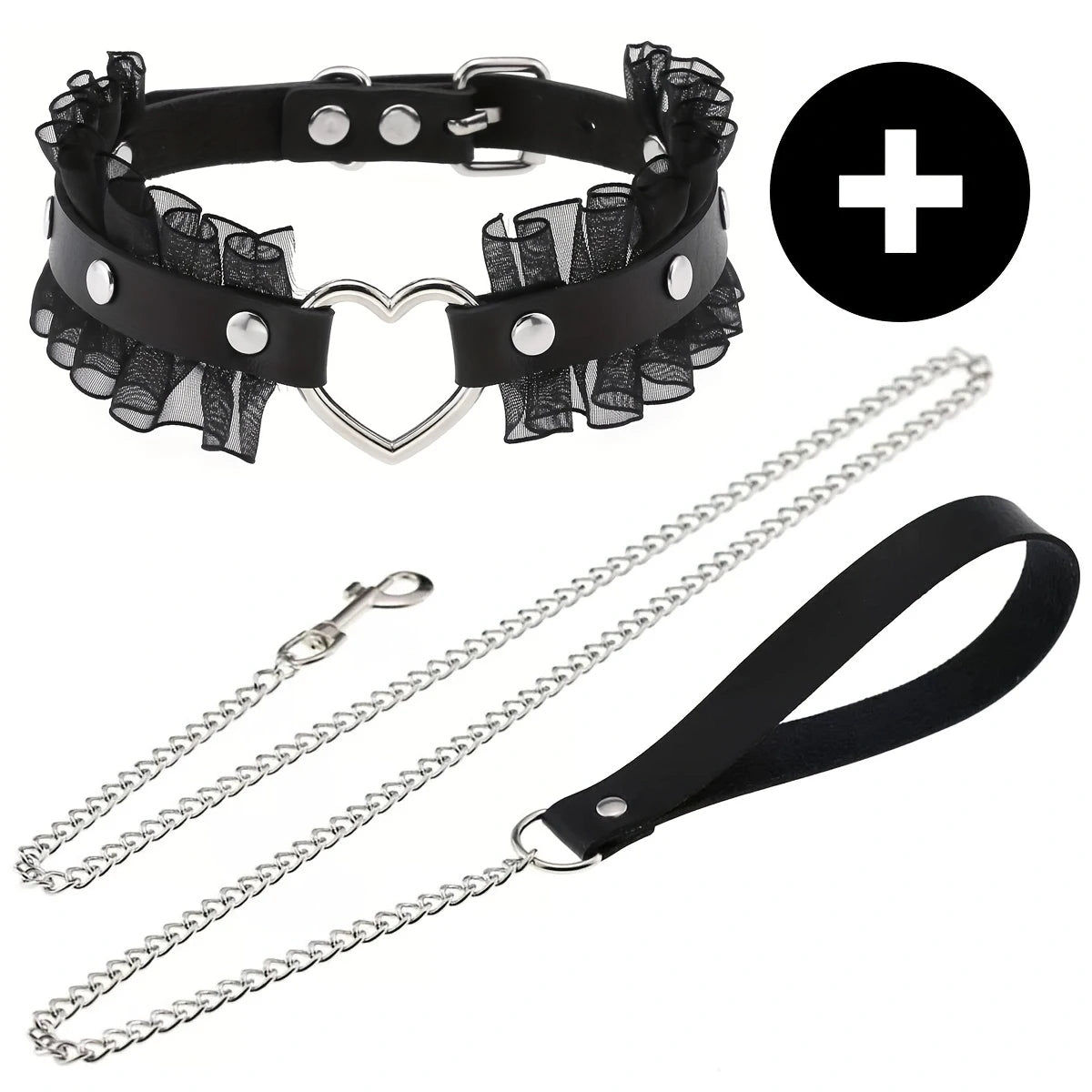 Gothic Punk PU Leather O-Ring Choker - Adjustable Collar Necklace for Women, Halloween & Alternative Fashion