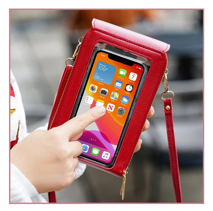 Crazy Bag Women's Fashion Touch Screen Lock Cell Phone Bag – Mobile Phone & Card Holder Crossbody Shoulder Bag