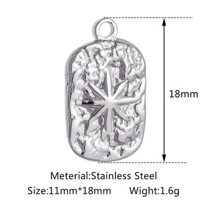 Stainless Steel Sunburst Sun Moon Star Charms Pendant – DIY Jewelry Making for Necklace, Bracelet & Earrings