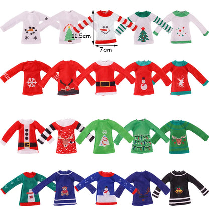 Doll Christmas Sweater & Scarf – 11.8 Inch 1/6 BJD Doll Clothes Accessories for Girls