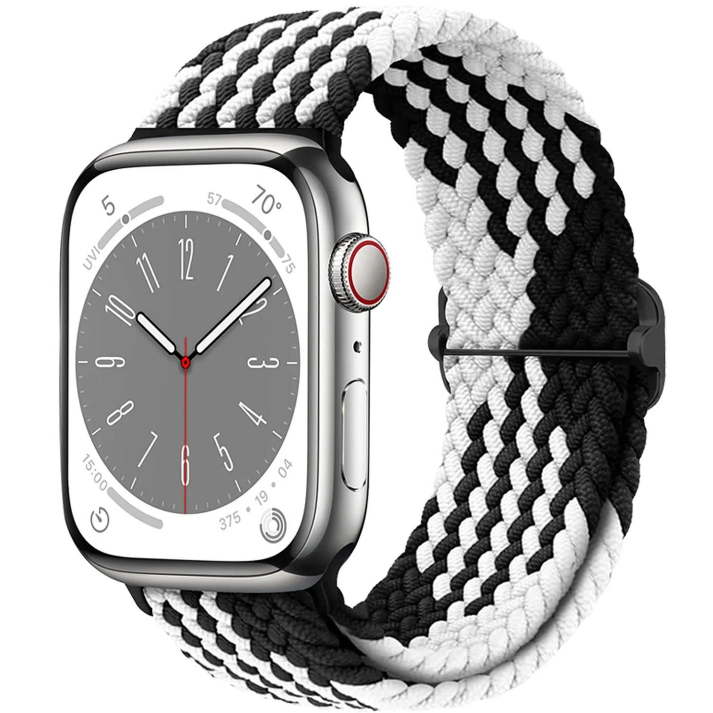 Elastic Braided Solo Loop Apple Watch Band – Adjustable Stretch Strap for Series SE, 5–11 & Ultra 3 (40mm–49mm)