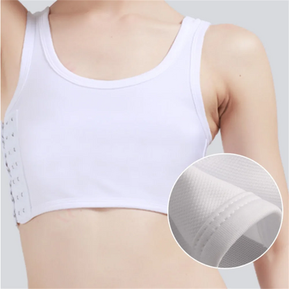 Women's Breathable Chest Binder: Side Buckle Short Vest - Wireless Tank Top Underwear for Comfortable Chest Binding