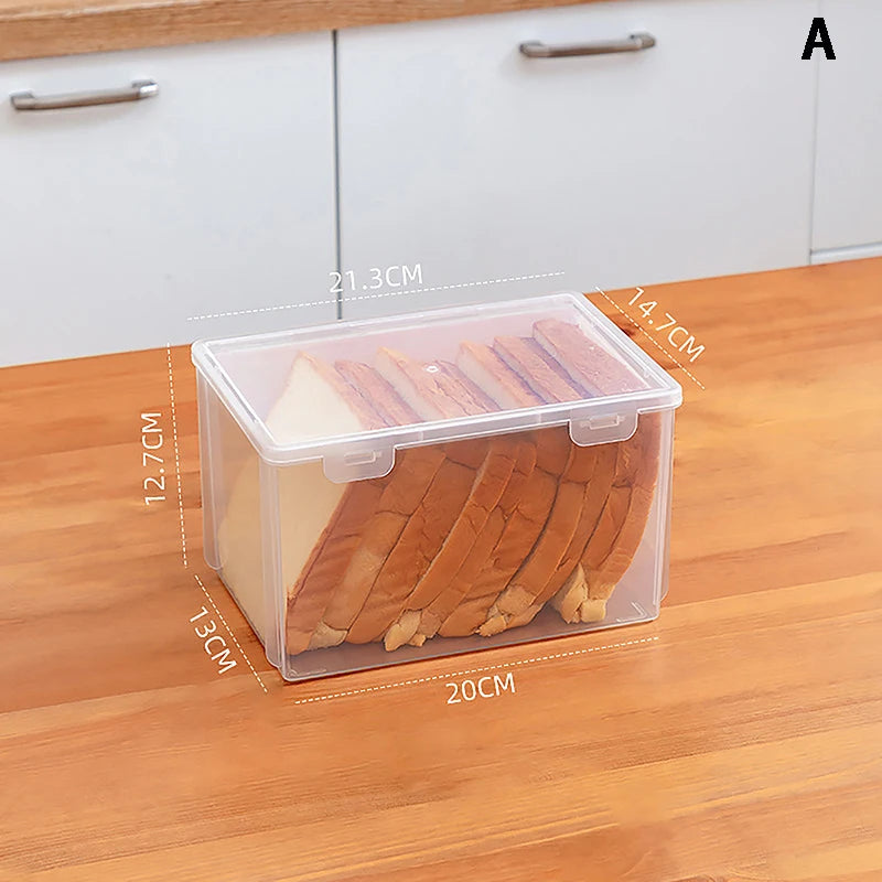 Airtight Bread Storage Box – Clear Kitchen Container for Bread, Cake & Baking, Refrigerator Safe