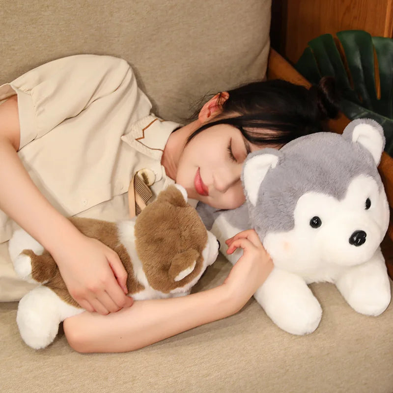 30/40cm Cute Husky Dog Plush Toy – Soft Kawaii Stuffed Puppy Pillow Doll for Xmas Gift