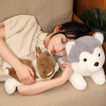 30/40cm Cute Husky Dog Plush Toy – Soft Kawaii Stuffed Puppy Pillow Doll for Xmas Gift