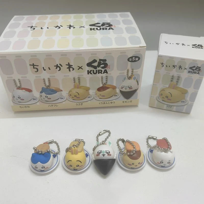 Chiikawa Random Figure Keychain Set – Cute Usagi, Hachiware, Momonga & Kurimanju Collectible Toy Gift for Kids