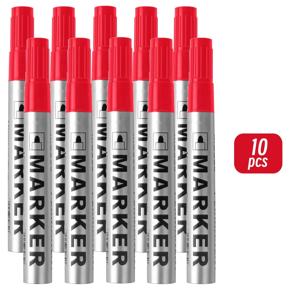 Permanent Waterproof Paint Marker Pen – Quick-Dry Black Ink for Tires, Oily Surfaces & Signature Writing Stationery Tool