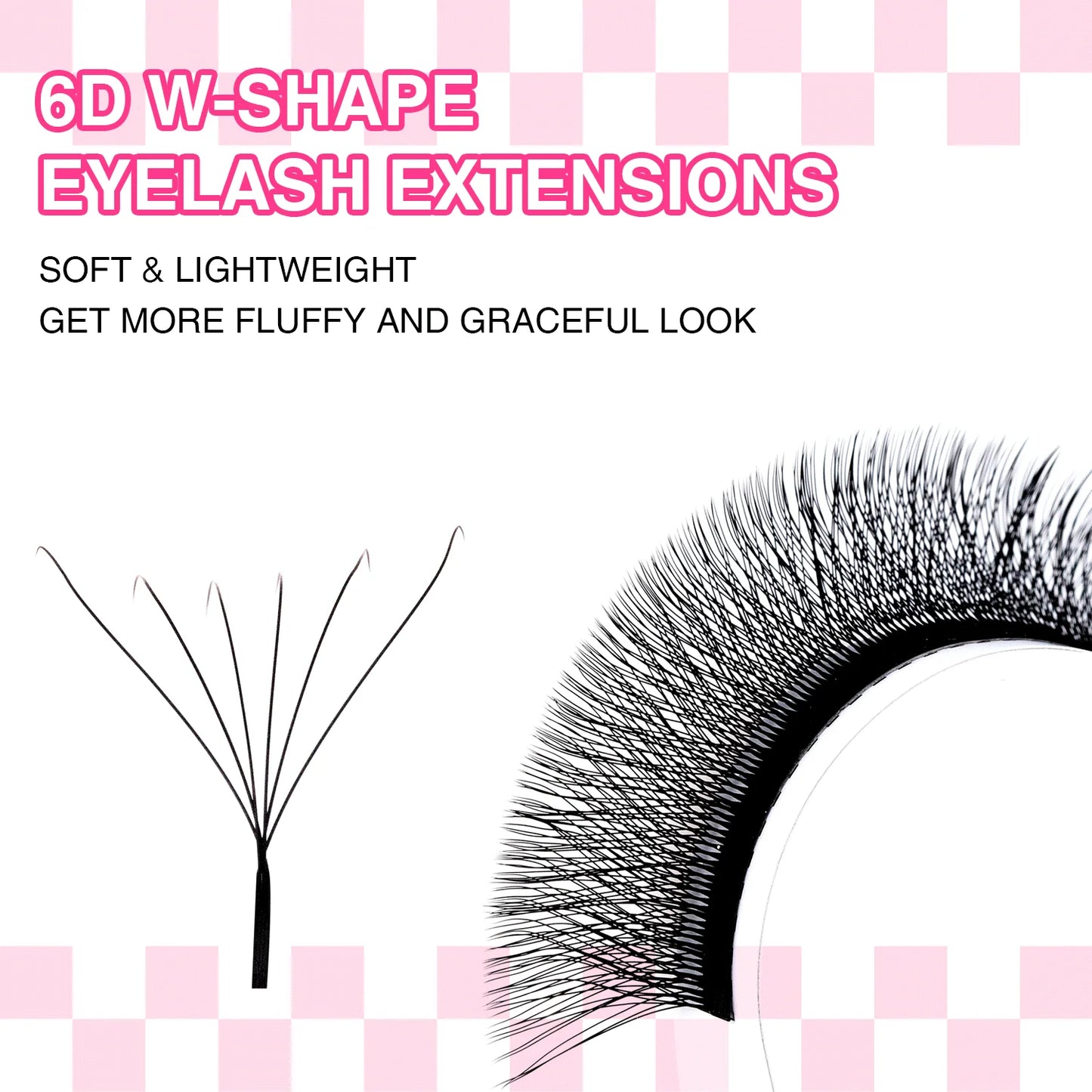 TDANCE 3D–6D Premade Fan Eyelash Extensions – W Style Faux Mink Natural Soft Volume Bloom Lashes