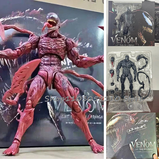 SHFiguarts Red Venom Carnage Action Figure - SHF Venom 2 'Let There Be Carnage' Anime Model Toy, Birthday Gift Doll