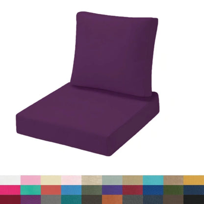 Custom Waterproof Seat & Back Cushion Set – Chair, Sofa & Bench Pads for Patio, Garden & Bay Window Comfort Decor
