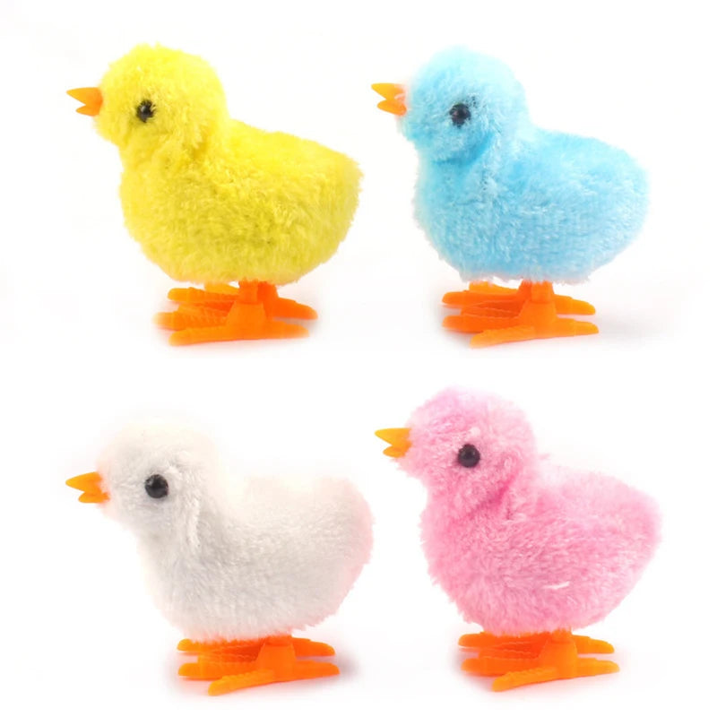 Cat Toy – Wind-Up Plush Cartoon Chicken for Jumping, Walking, and Interactive Play, Kitten Supplies