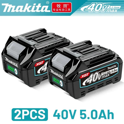 Makita XGT 40V Lithium Ion 5.0Ah Rechargeable Replacement Battery – Compatible with BL4020, BL4025, BL4050, BL4080