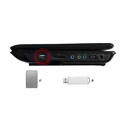Mini 7.8-Inch DVD Player – Desktop Digital Smart TV CD EVD Disc Player, Remote Control, Portable Travel with 270° Rotatable Screen