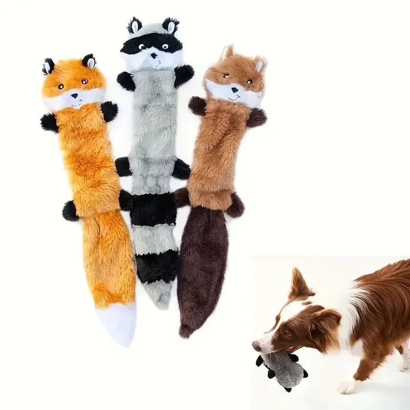 Bite-Resistant Dog Toy – Vocal Educational Plush Fur Shell Toy for Teeth Grinding & Cleaning