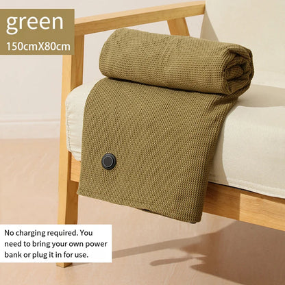 Electric Heating Shawl & Wearable Blanket – Rechargeable, Washable Heated Blanket for Outdoor, Office & Travel Use